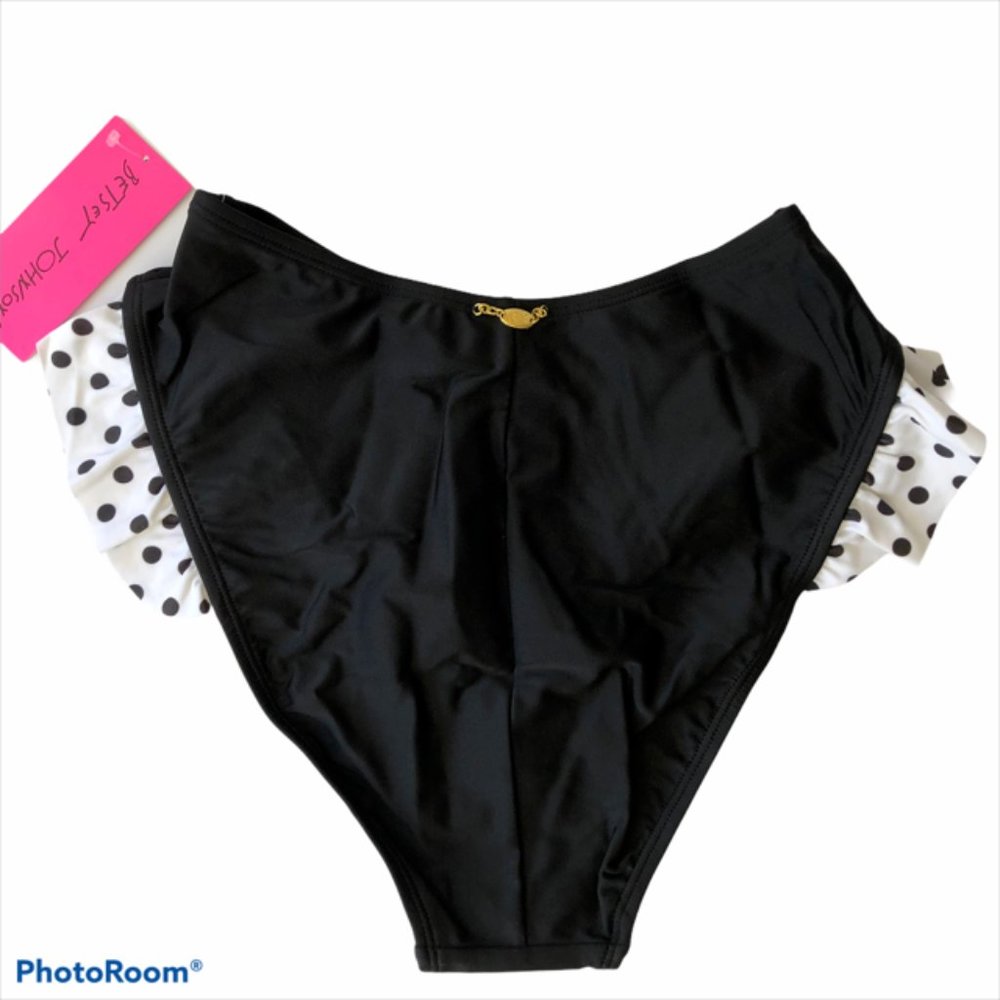 Betsey Johnson Dots Amore Ruffled Bikini Bottom - Picture 7 of 11